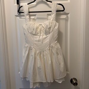 Elegant Cream Mini Dress